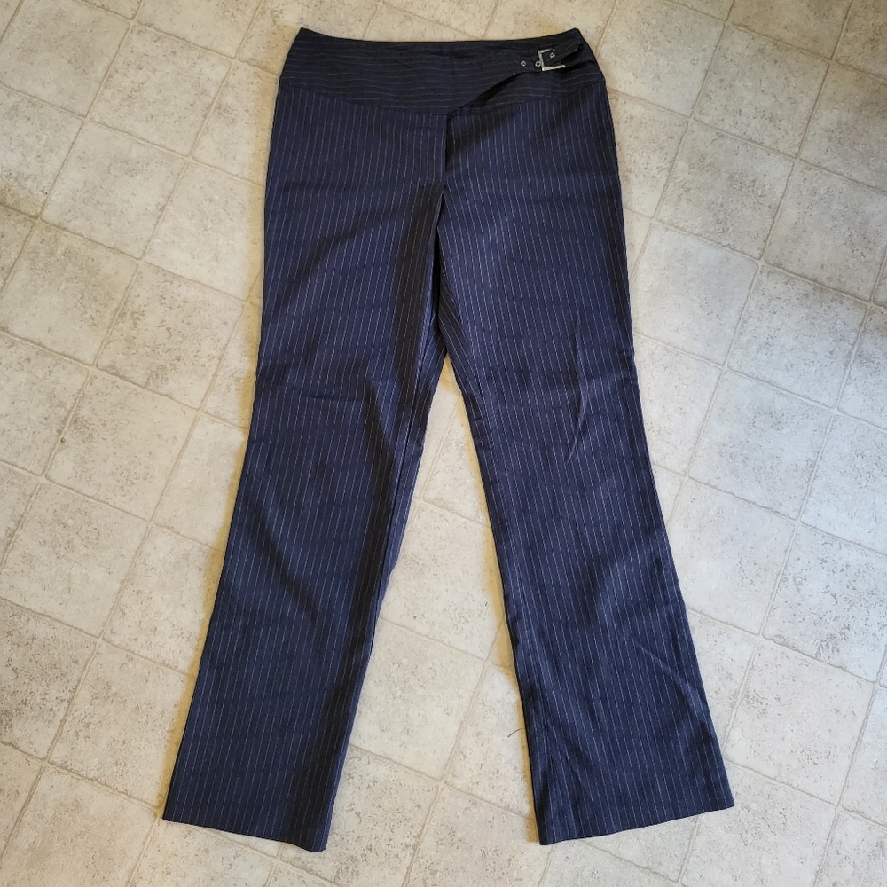 Womens size S pinstripe dress pants built in belt